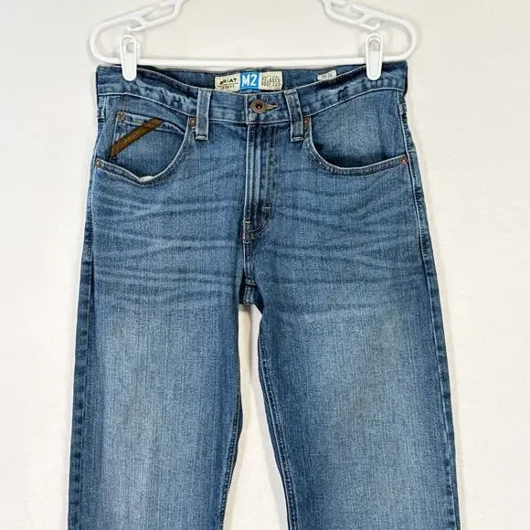 Ariat Traditional Relaxed Bootcut Denim Blue Jeans Mens 30x34 Brandon Legacy M2 - Picture 11 of 12